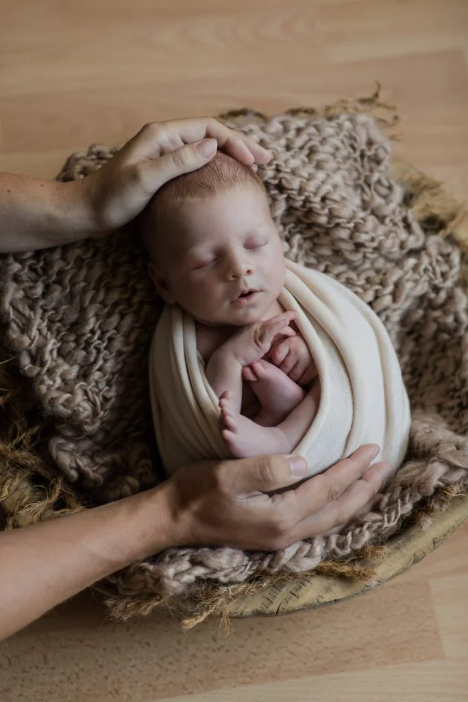 Neugeborene Fotoshooting schlafen